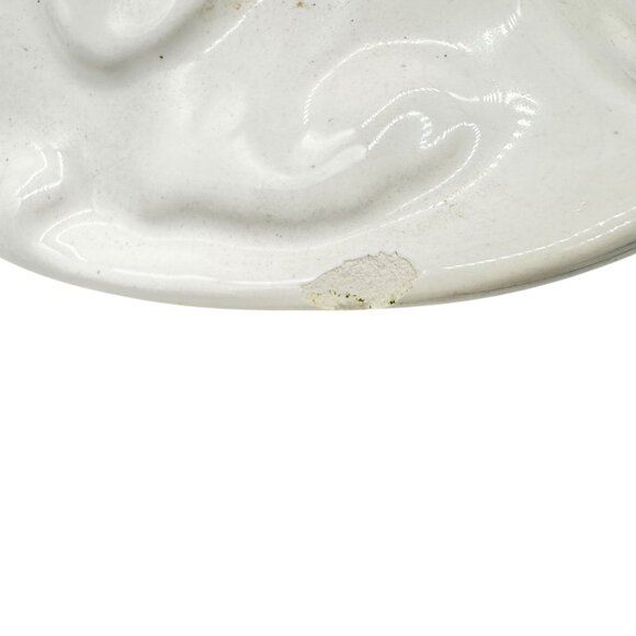 Antique Alcabaca Portugal Planter Centerpiece Fruit Bowl White Ceramic 17x8x6.5 - Picture 8 of 11